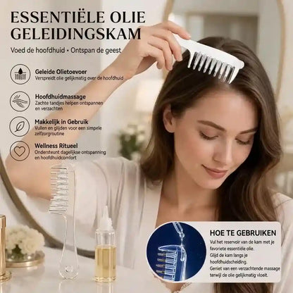 Minoxidil Applicator, Haarolie Applicator, Hoofdhuid Serum Kam, Breng de Vloeistof Direct op de Hoofdhuid Aan, Ondersteunend Haargroei Hulpmiddel, Voedt de Wortels Diepgaand