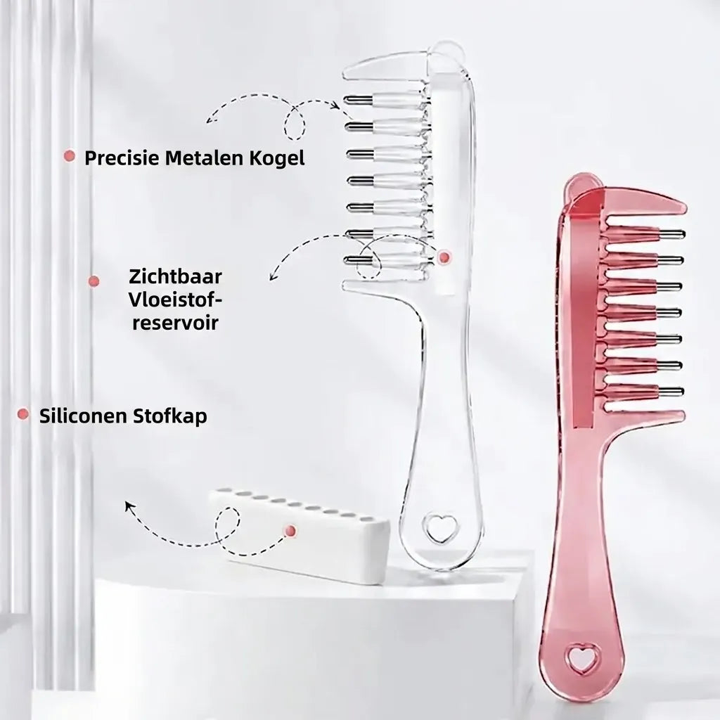 Minoxidil Applicator, Haarolie Applicator, Hoofdhuid Serum Kam, Breng de Vloeistof Direct op de Hoofdhuid Aan, Ondersteunend Haargroei Hulpmiddel, Voedt de Wortels Diepgaand